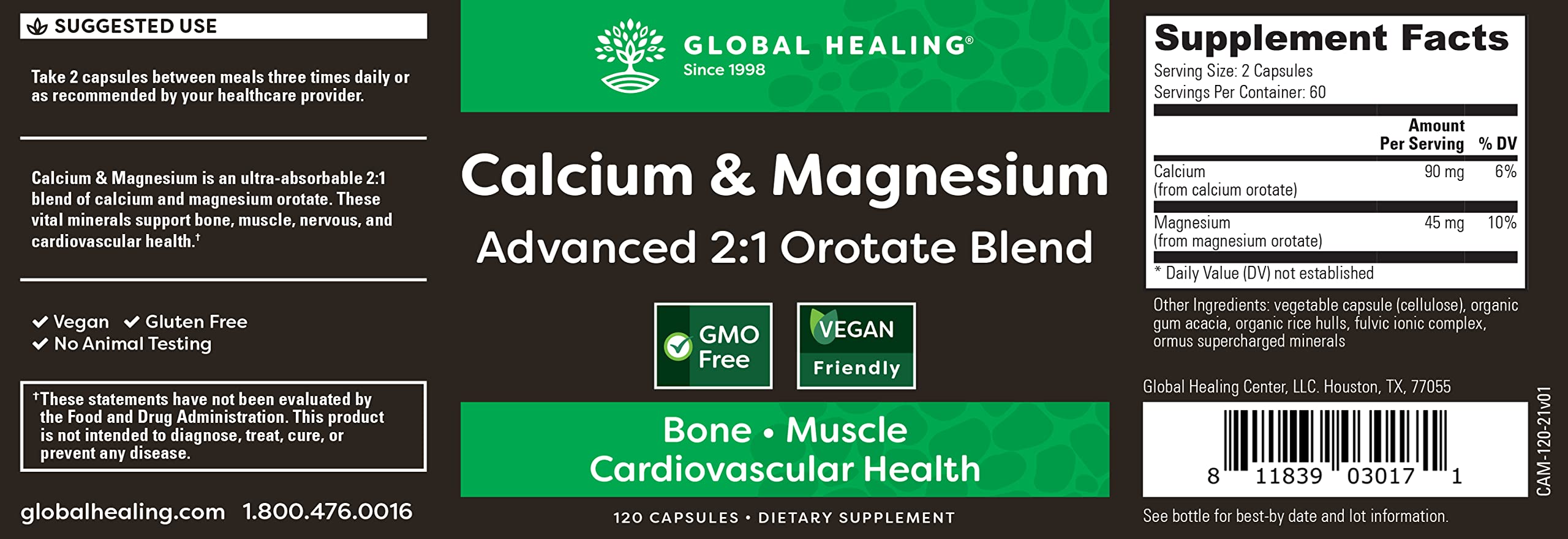 Foto 3 pulgar | IntraCal - Suplemento de Calcio y Magnesio Global Healing Center