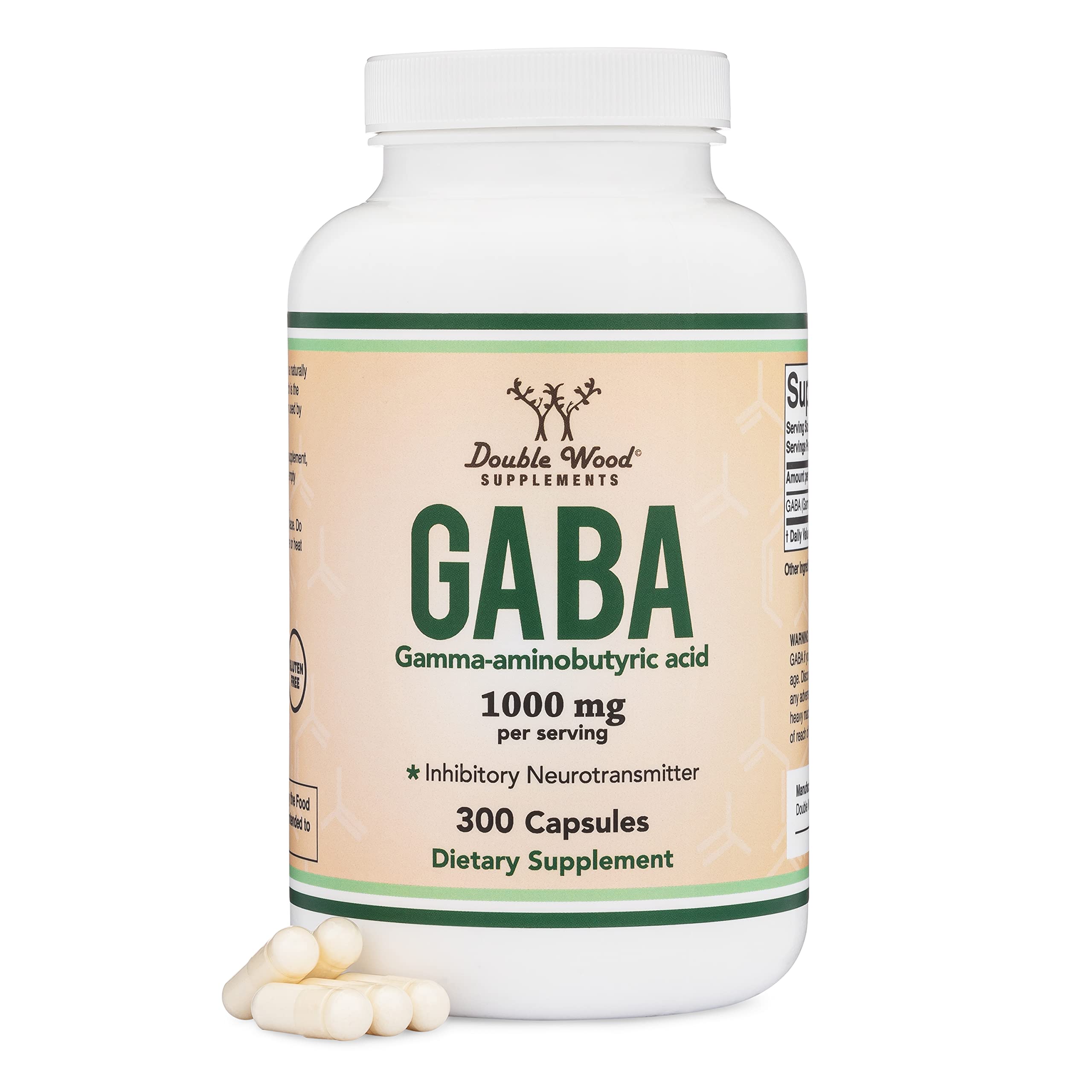 Foto 2 pulgar | Venta Internacional - Cápsulas De 500 Mg De Gaba Supplement Double Wood 300 Capsulas