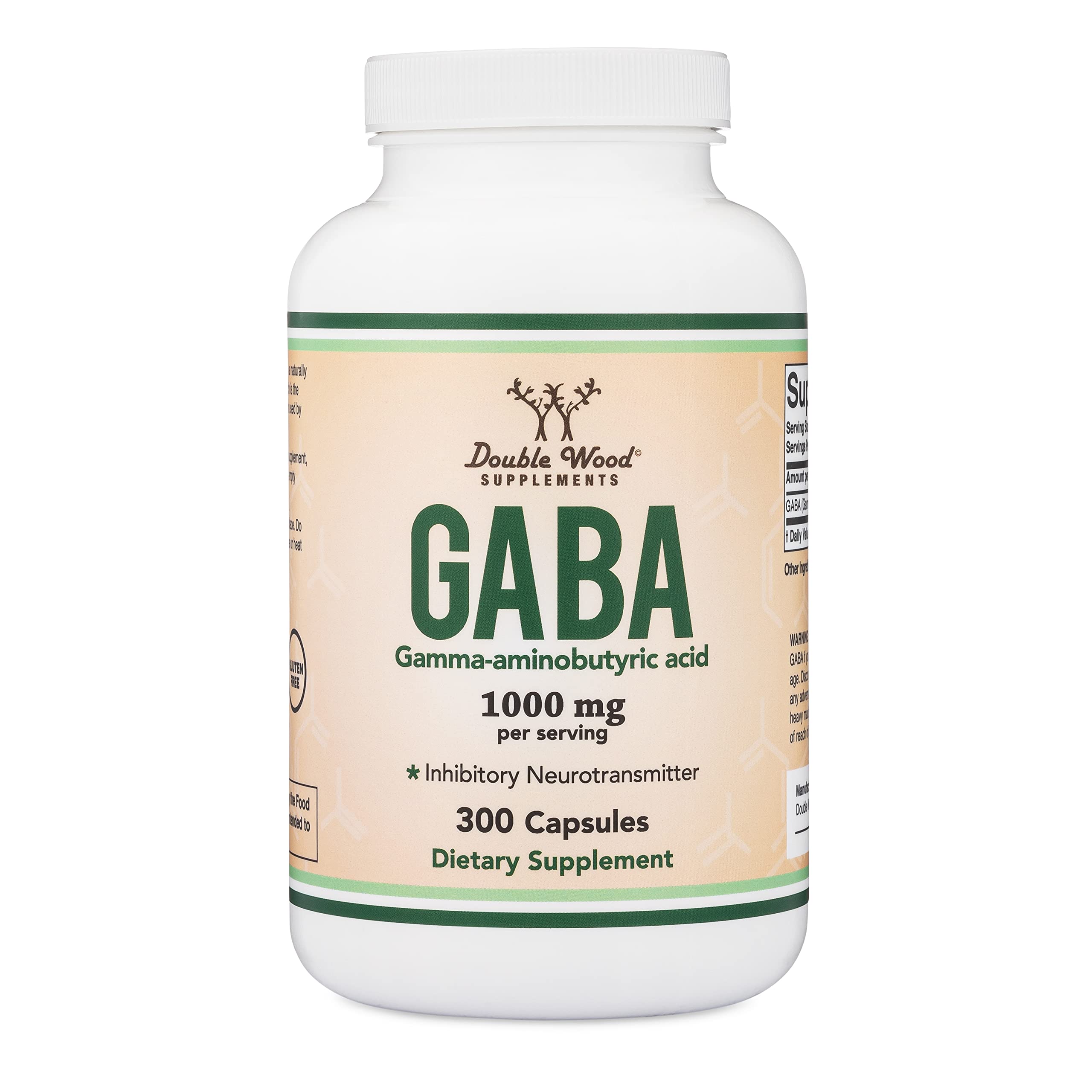 Foto 5 pulgar | Venta Internacional - Cápsulas De 500 Mg De Gaba Supplement Double Wood 300 Capsulas