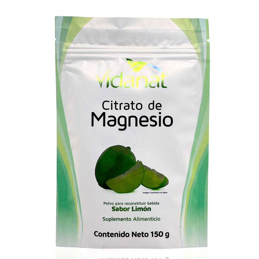 Suplemento Vidanat Citrato de Magnesio 150 g Sabor Limón