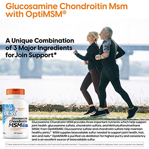 Foto 5 pulgar | Venta Internacional - Suplemento Doctor's Best Glucosamina Condroitina MSM 240 Cápsulas