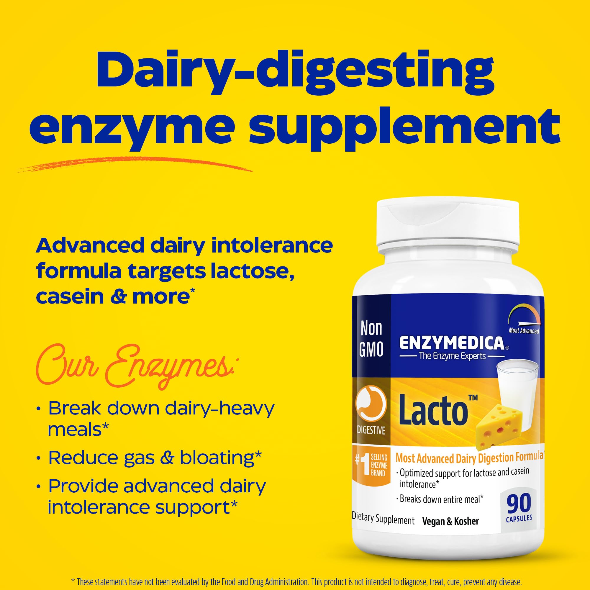 Foto 4 pulgar | Venta Internacional - Suplemento Enzymedica Lacto Maximum Strength 90 Cápsulas