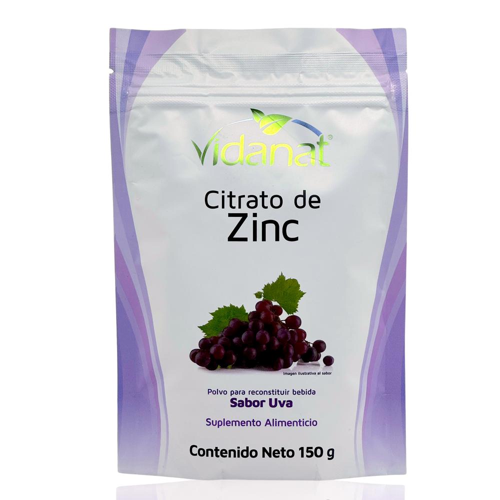 Foto 2 pulgar | Citrato de Zinc Vidanat 150 G Sabor Uva