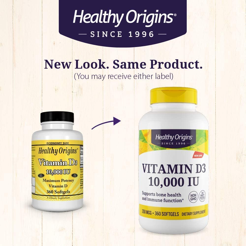 Foto 5 pulgar | Venta Internacional - Cápsula Blanda Líquida De Vitamina D3 Healthy Origins De 10000 Ui