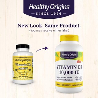 Foto 4 | Venta Internacional - Cápsula Blanda Líquida De Vitamina D3 Healthy Origins De 10000 Ui