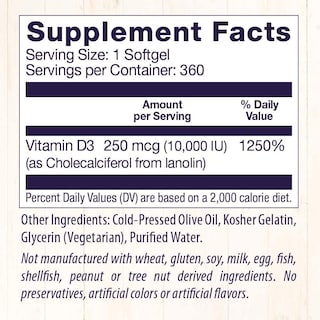 Foto 5 | Venta Internacional - Cápsula Blanda Líquida De Vitamina D3 Healthy Origins De 10000 Ui