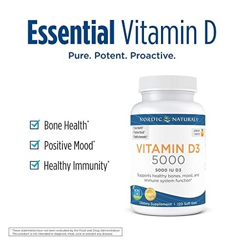 Foto 3 pulgar | Venta Internacional - Suplemento Nordic Naturals Vitamina D3 5000 120 Cápsulas Blandas