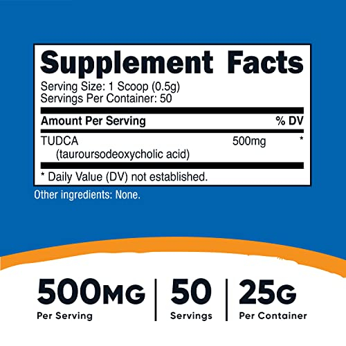 Foto 3 pulgar | Venta Internacional - Suplemento Nutricost Tudca en Polvo 25 g sin Gluten
