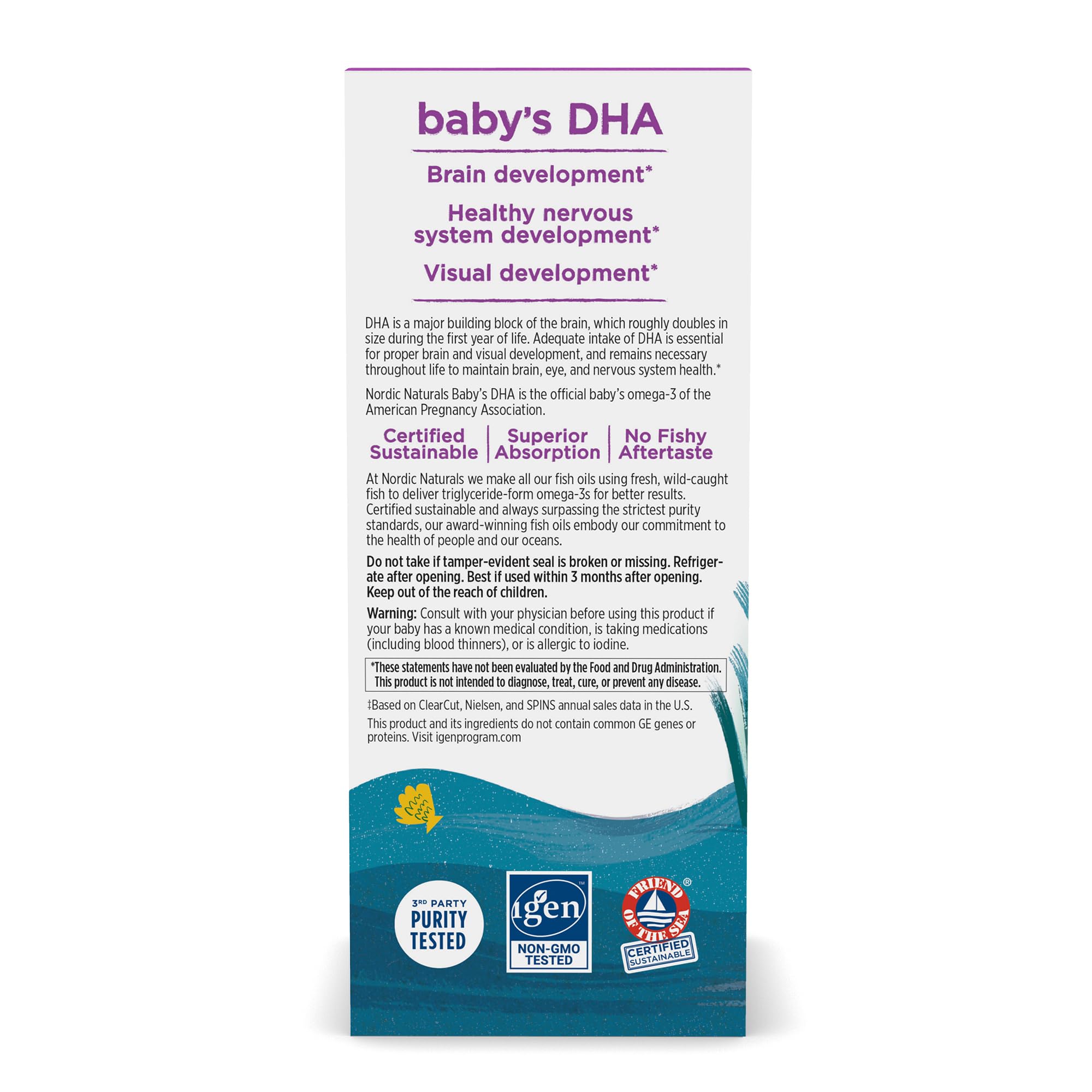 Foto 4 pulgar | Suplemento de Aceite de Pescado Nordic Naturals Baby's DHA 60 ml - Venta Internacional