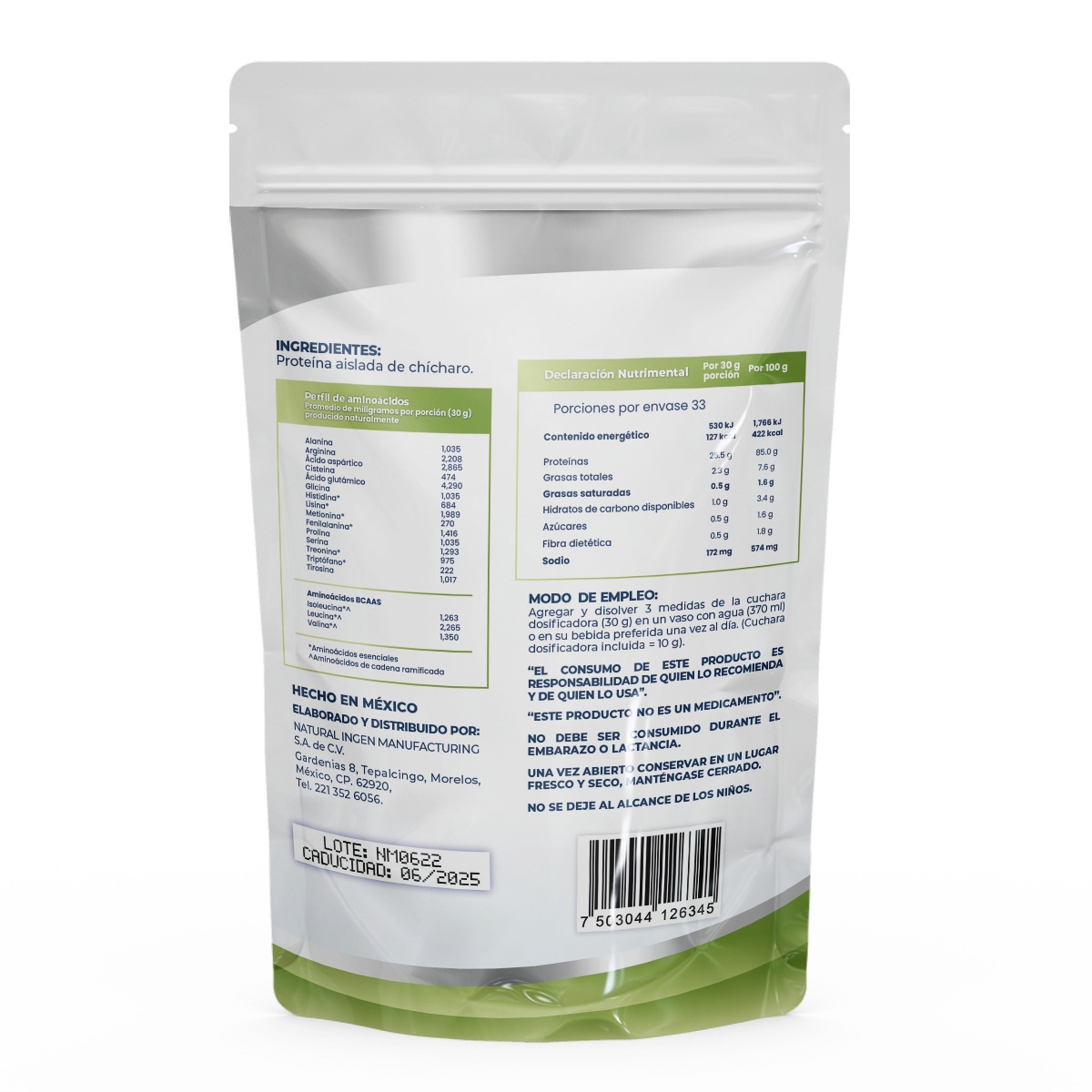 Foto 2 | Proteina De Chicharo 1 Kg - 100% Natural Y Vegana - Sin Rellenos Ni Aditivos.