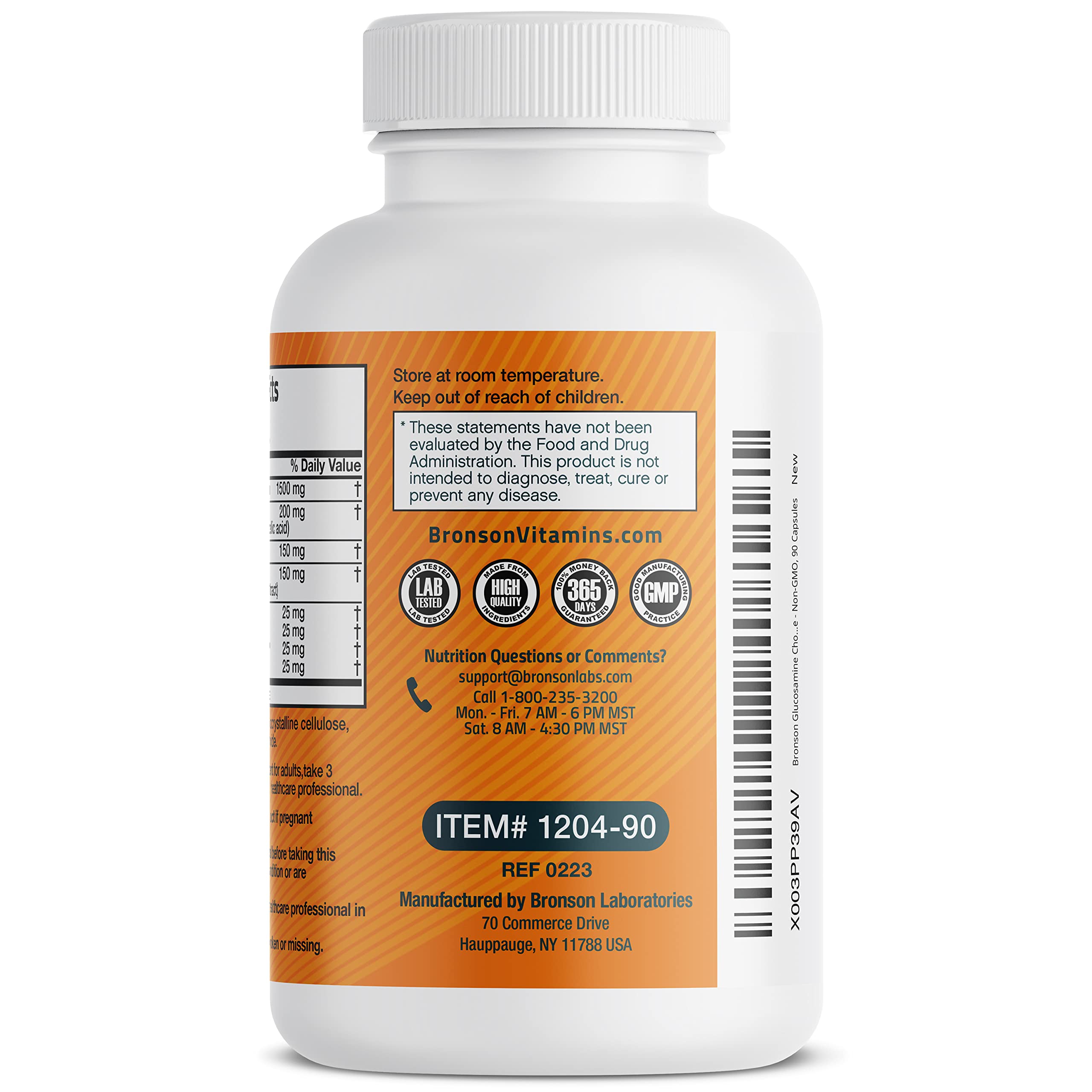 Foto 7 | Venta Internacional - Suplemento Bronson: Glucosamina, Condroitina, Cúrcuma Y Msm 90