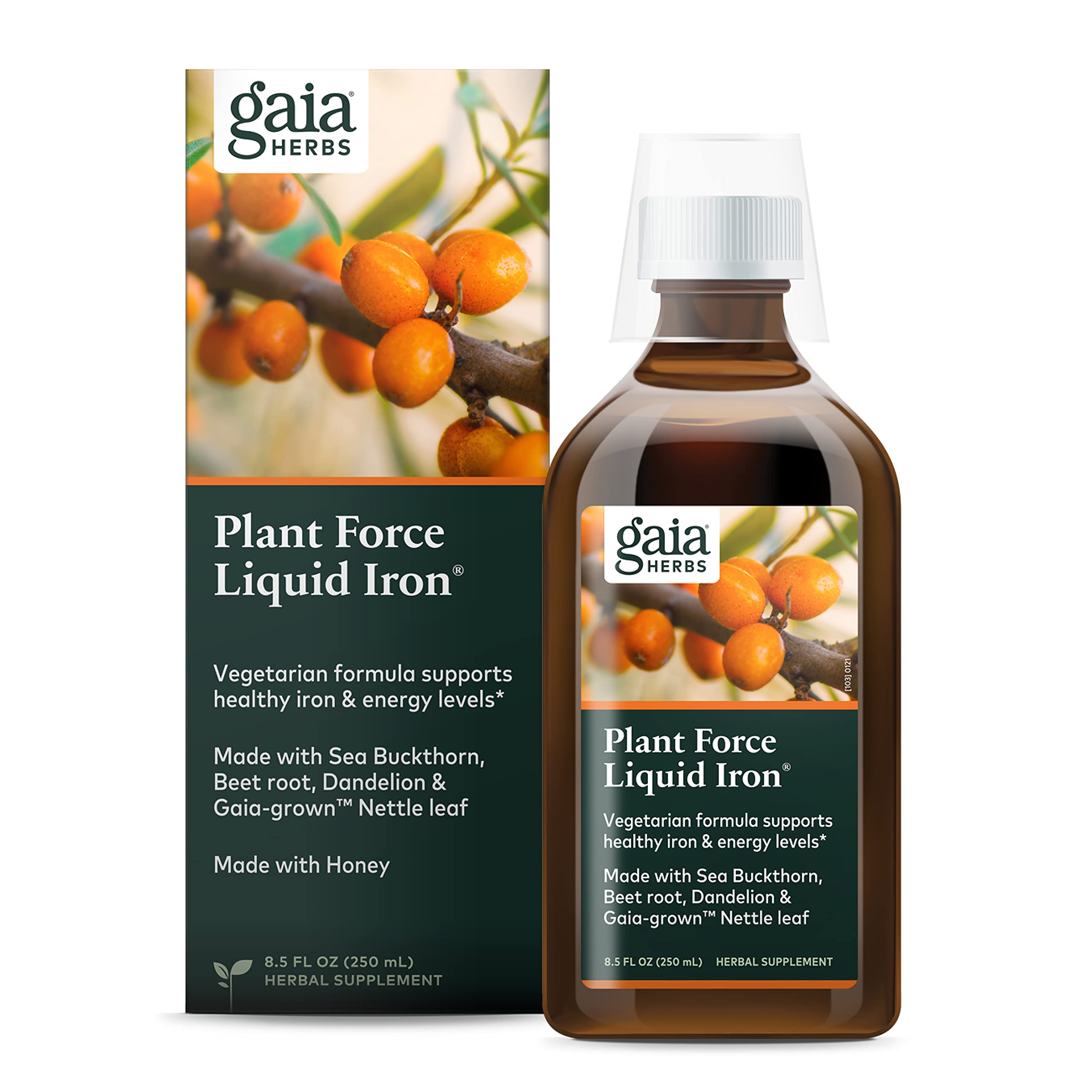 Venta Internacional - Suplemento Gaia Herbs Plant Force Liquid Iron 250 Ml