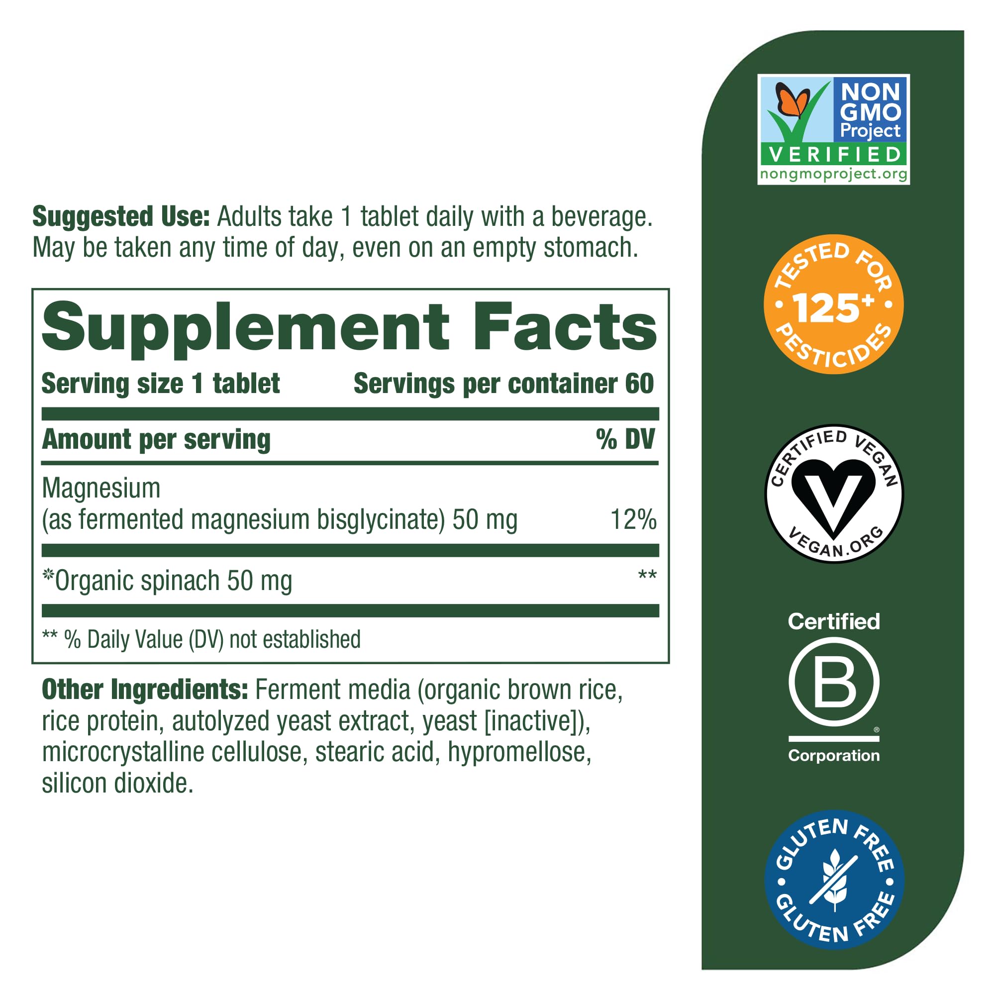 Foto 3 pulgar | Venta Internacional - Suplemento Megafood Magnesio 50 Mg - 60 Tabletas