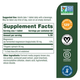 Foto 2 | Venta Internacional - Suplemento Megafood Magnesio 50 Mg - 60 Tabletas