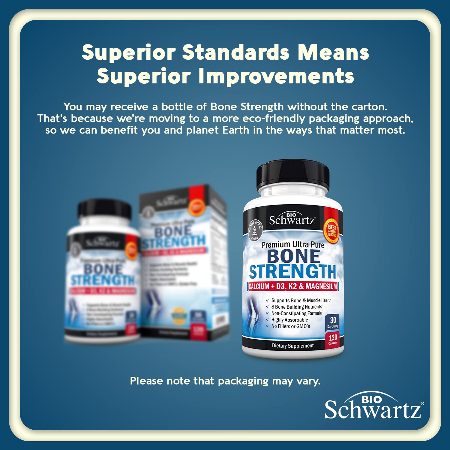 Foto 3 pulgar | Venta Internacional - Suplemento Bone Strength Bioschwartz Con Calcio D3 K2 120 Ca