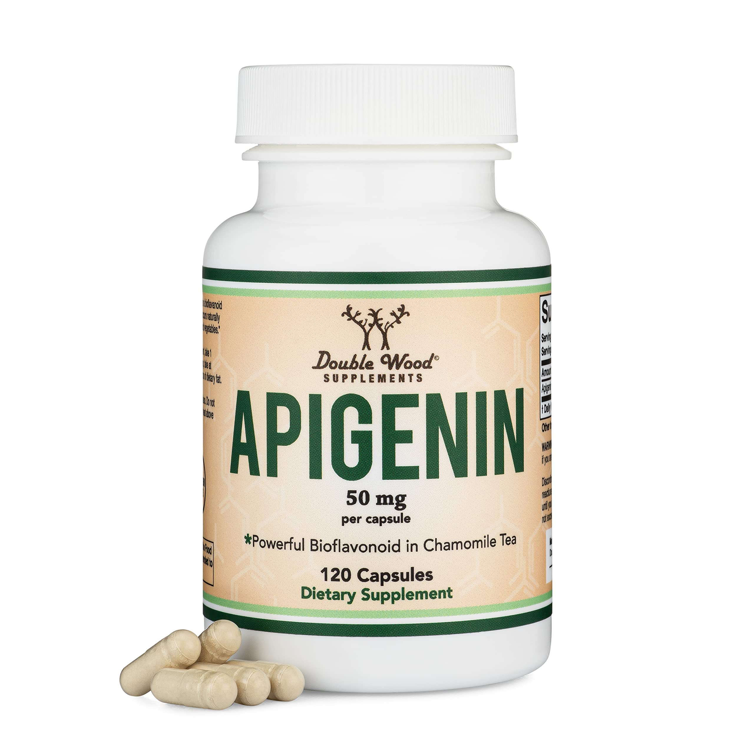 Foto 2 pulgar | Venta Internacional - Suplemento Double Wood Apigenin 50 Mg/cápsula, 120 Cápsulas