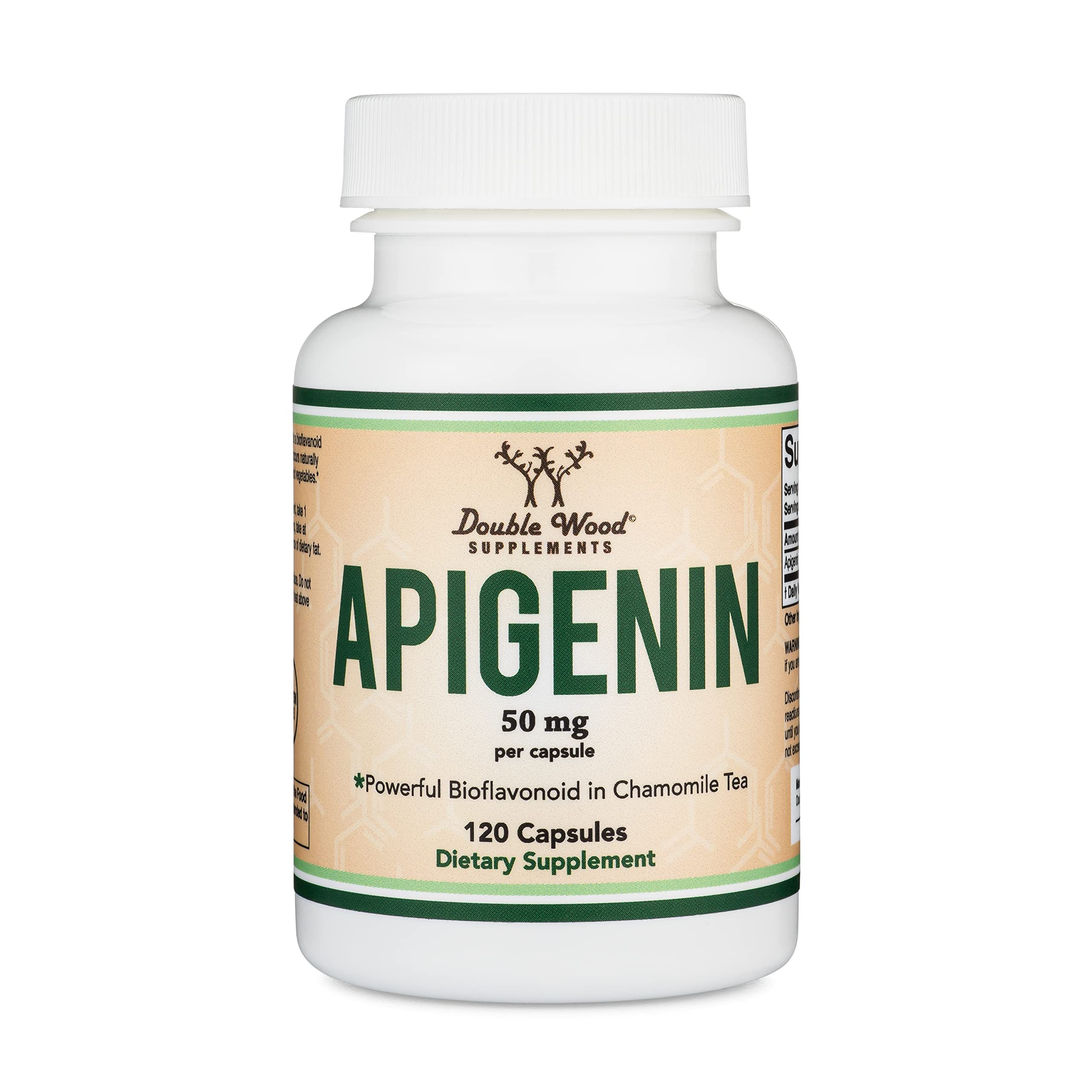 Foto 5 pulgar | Venta Internacional - Suplemento Double Wood Apigenin 50 Mg/cápsula, 120 Cápsulas