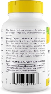 Foto 3 | Venta Internacional - Suplemento De Vitamina K2 De Healthy Origins En Forma De Mk-7, 100 Mcg, 180 G