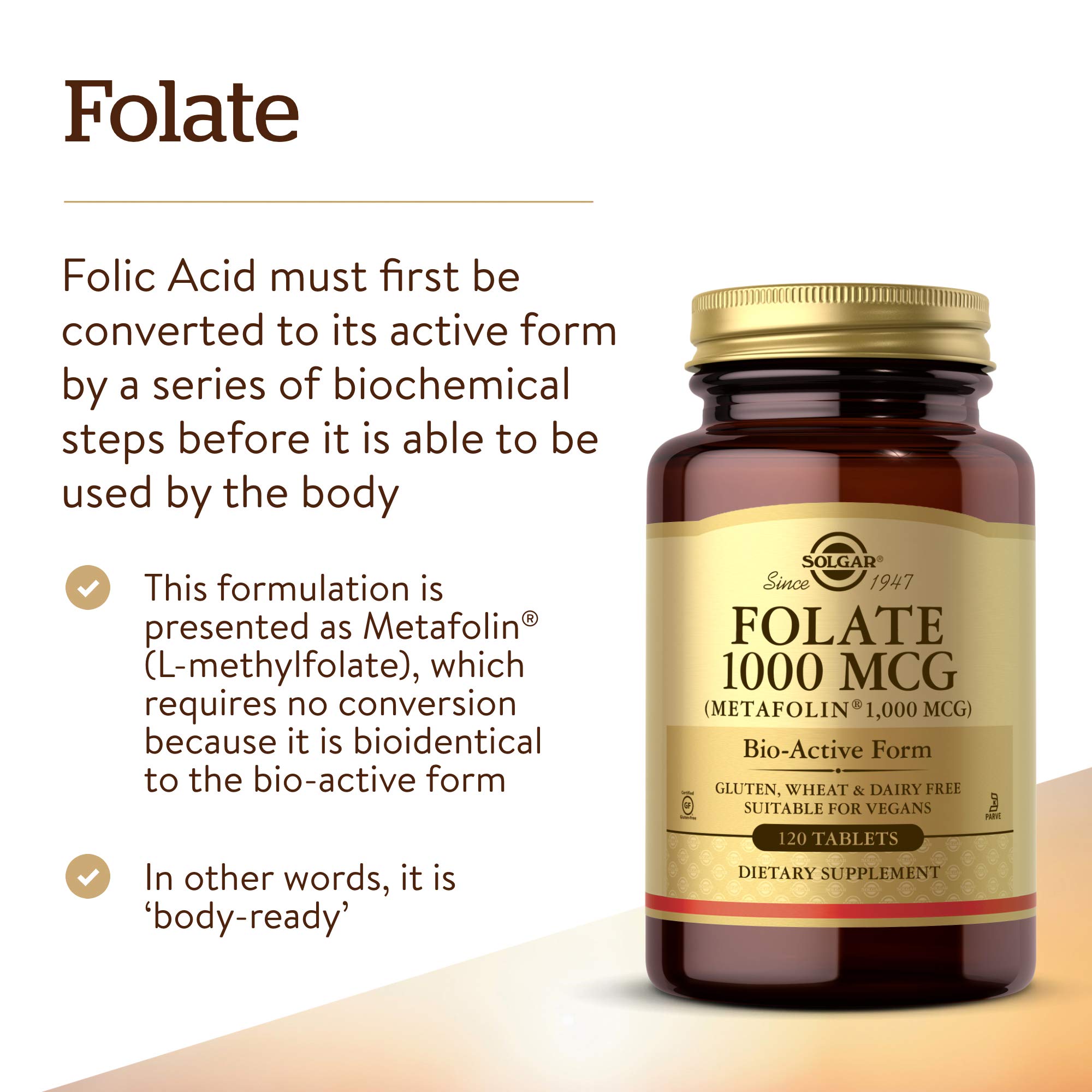 Foto 3 | Venta Internacional - Tabletas de Folato Solgar 1000 mcg