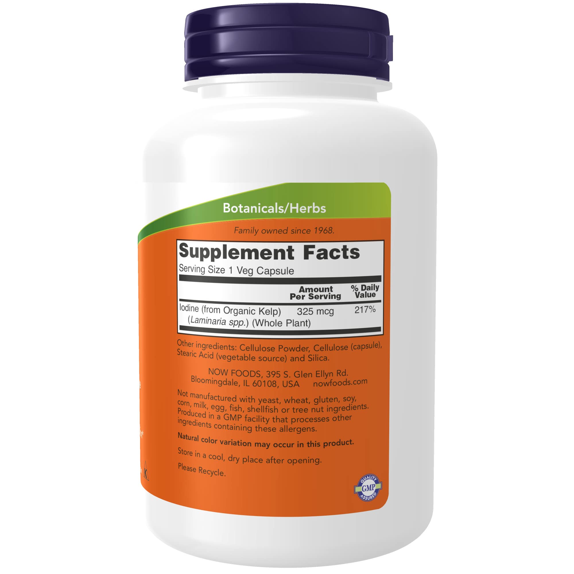 Foto 3 pulgar | Venta Internacional - Suplemento Now Kelp Natural Yodo 325 Mcg 100 Cápsulas