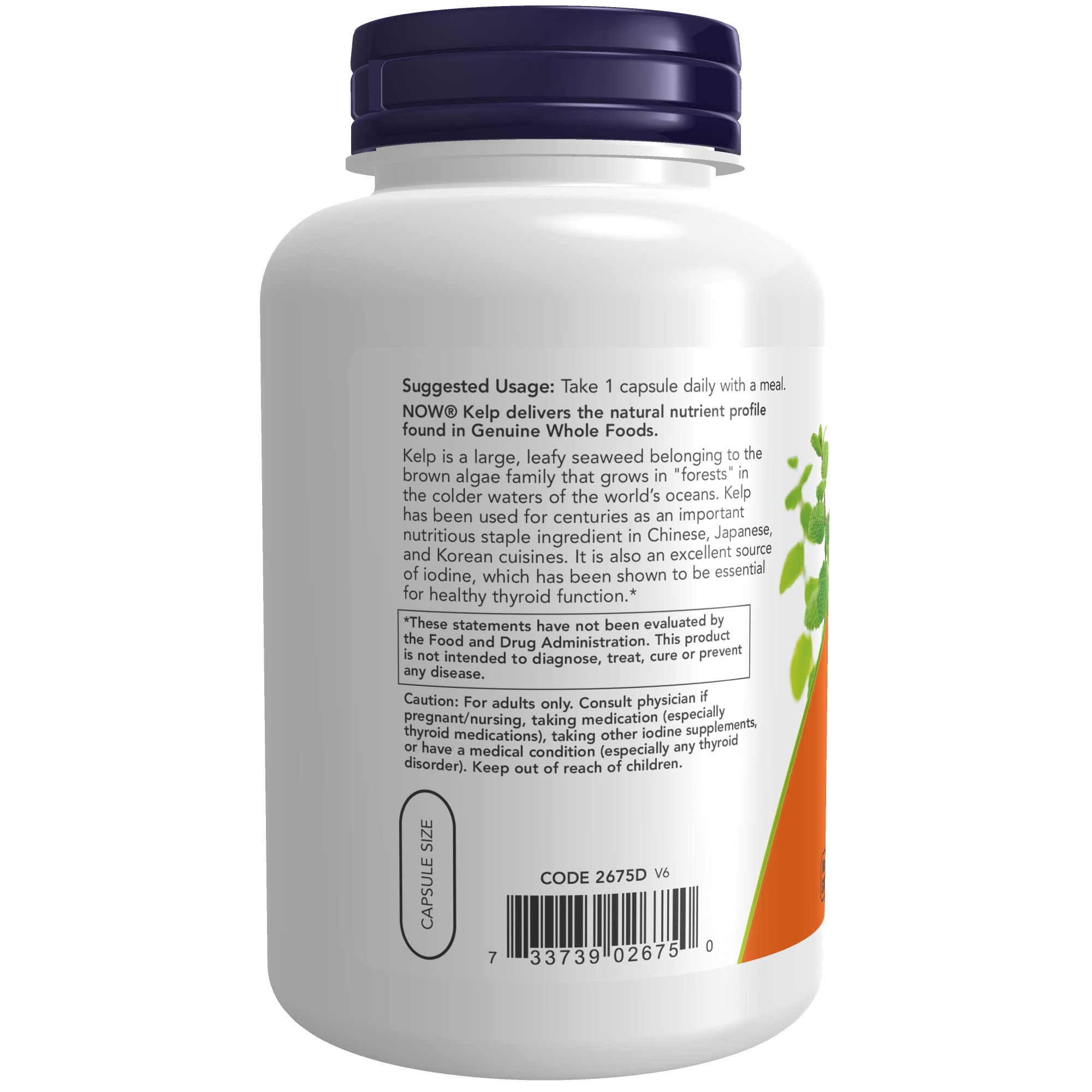 Foto 4 pulgar | Venta Internacional - Suplemento Now Kelp Natural Yodo 325 Mcg 100 Cápsulas