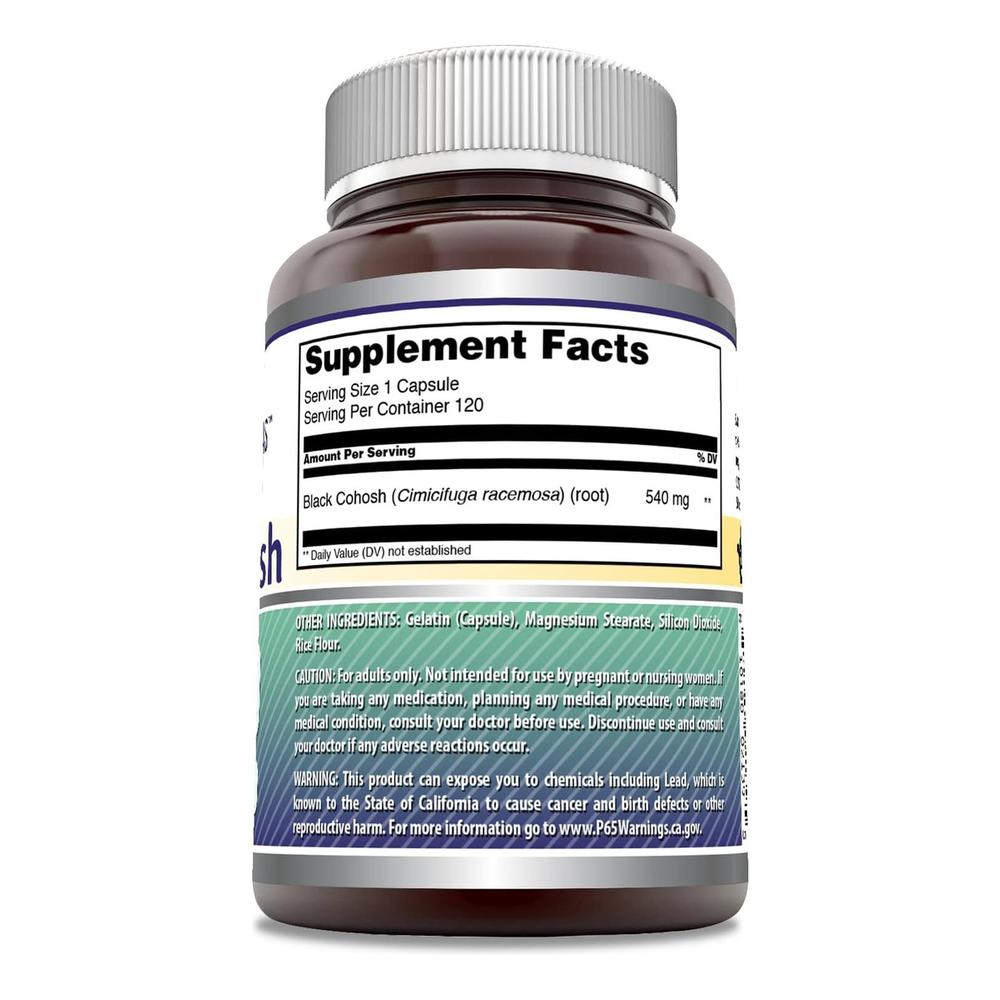 Foto 4 pulgar | Cohosh Negro Amazing Nutrition 120 Cápsulas