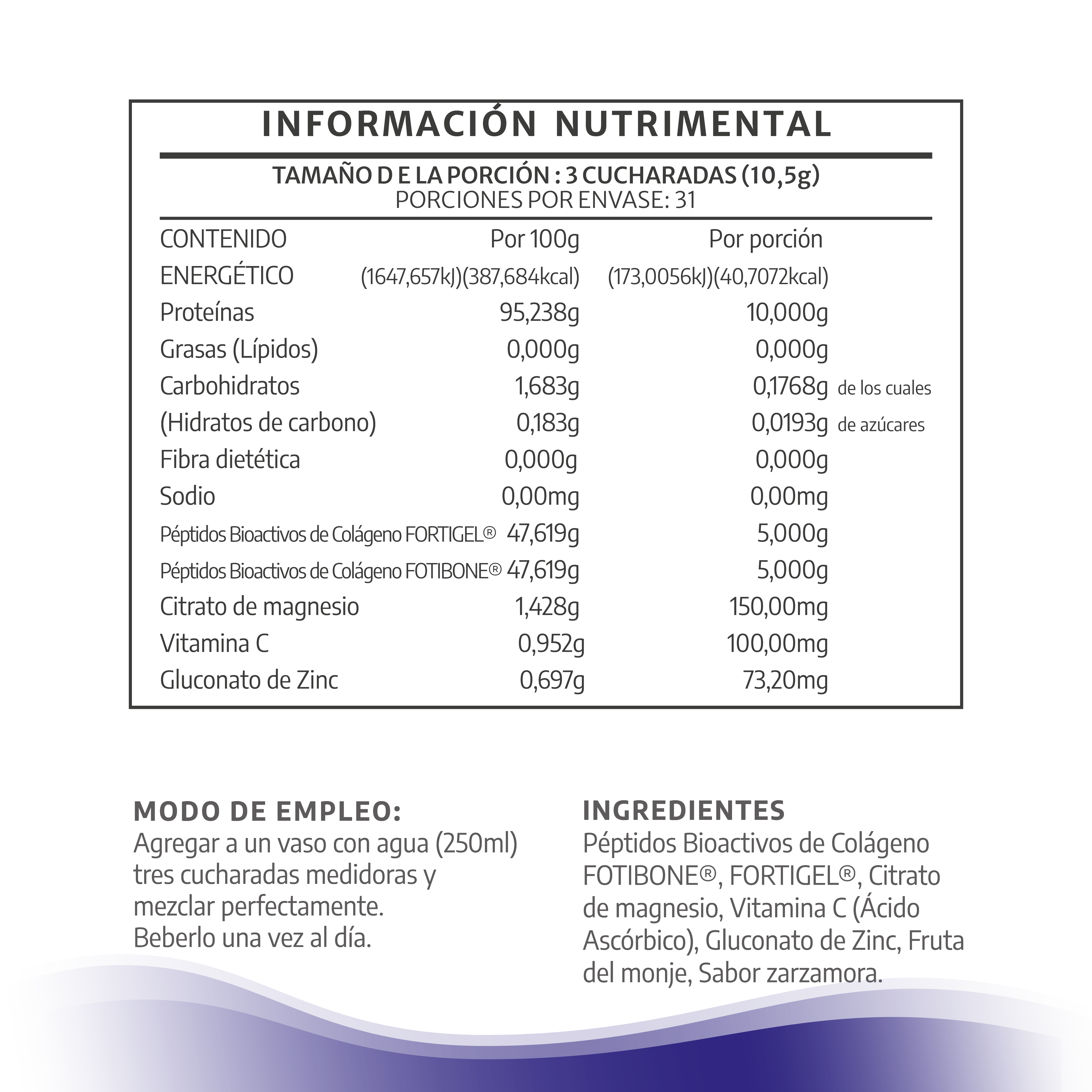 Foto 3 pulgar | Fiore Femme | Péptidos Bioactivos De Colágeno | 330 G | Fotibone | Fortigel | Magnesio |