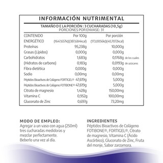 Foto 2 | Fiore Femme | Péptidos Bioactivos De Colágeno | 330 G | Fotibone | Fortigel | Magnesio |