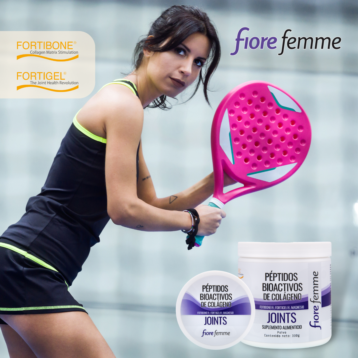 Foto 5 pulgar | Fiore Femme | Péptidos Bioactivos De Colágeno | 330 G | Fotibone | Fortigel | Magnesio |