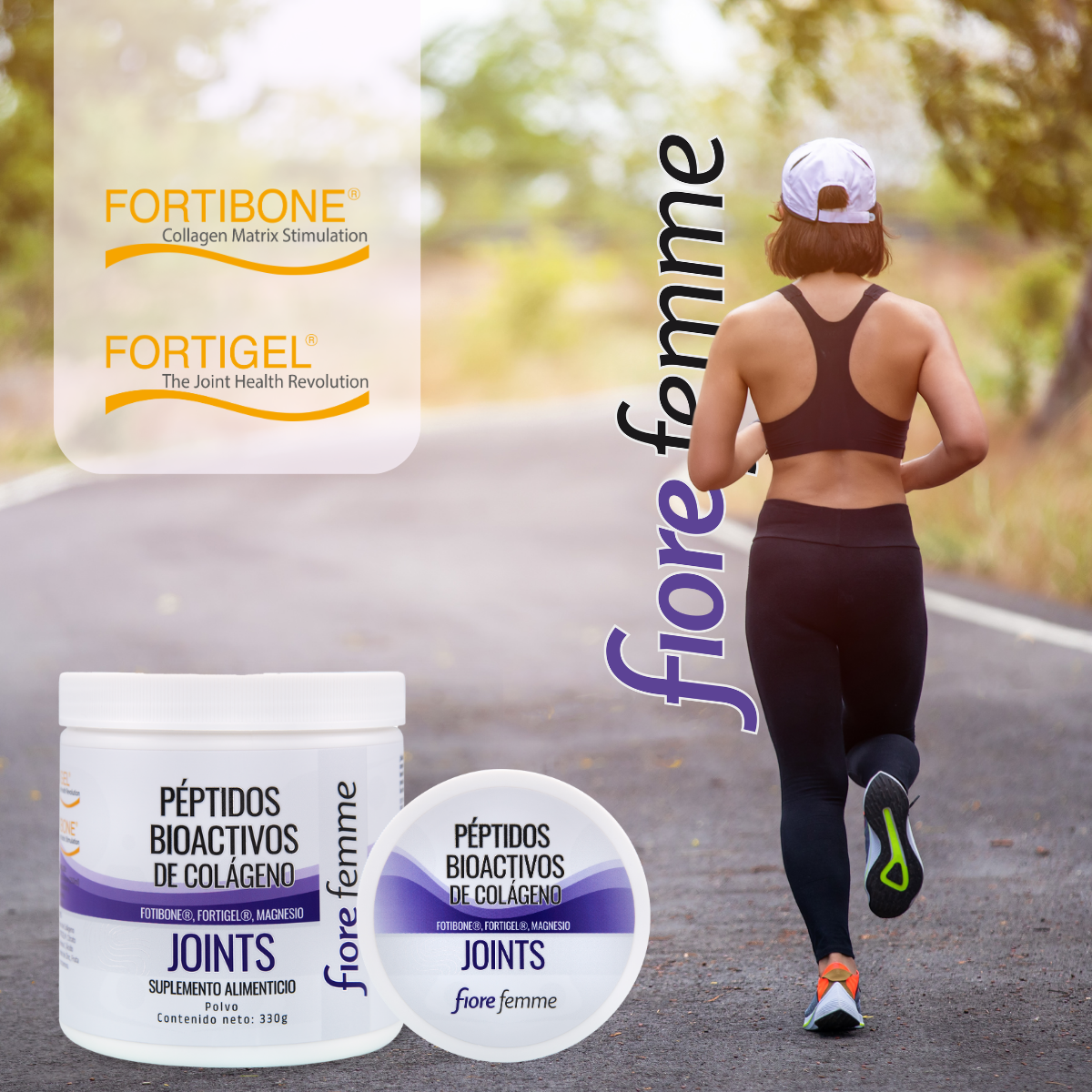 Foto 7 pulgar | Fiore Femme | Péptidos Bioactivos De Colágeno | 330 G | Fotibone | Fortigel | Magnesio |