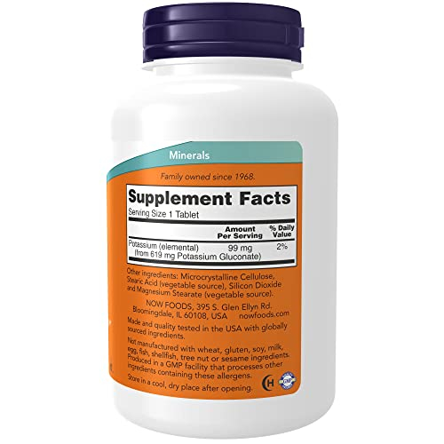Foto 3 pulgar | Venta Internacional - Supplements Now Gluconato De Potasio 99 Mg 250 Comprimidos