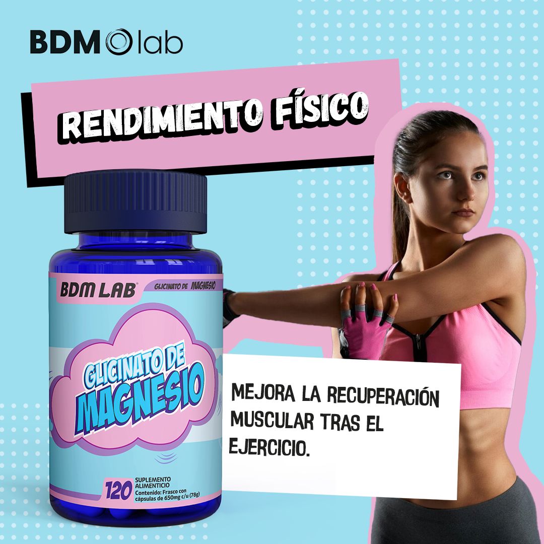 Foto 5 pulgar | Suplemento Alimenticio BDM LAB Glicinato de Magnesio 120 cápsulas Mejora el Sueño Reduce Estrés y Ansiedad Mejora
