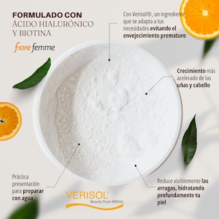 Foto 6 | Fiore Femme | Péptidos Bioactivos De Colágeno | 210g | Polvo De Colágeno | Biotina + Ácido Hialuronico | Verisol |