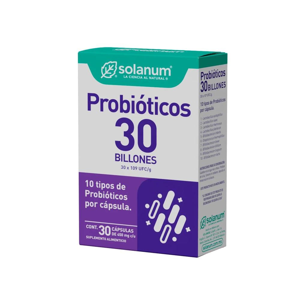 Foto 2 pulgar | Solanum Probióticos 30 Billones 30 Cápsulas