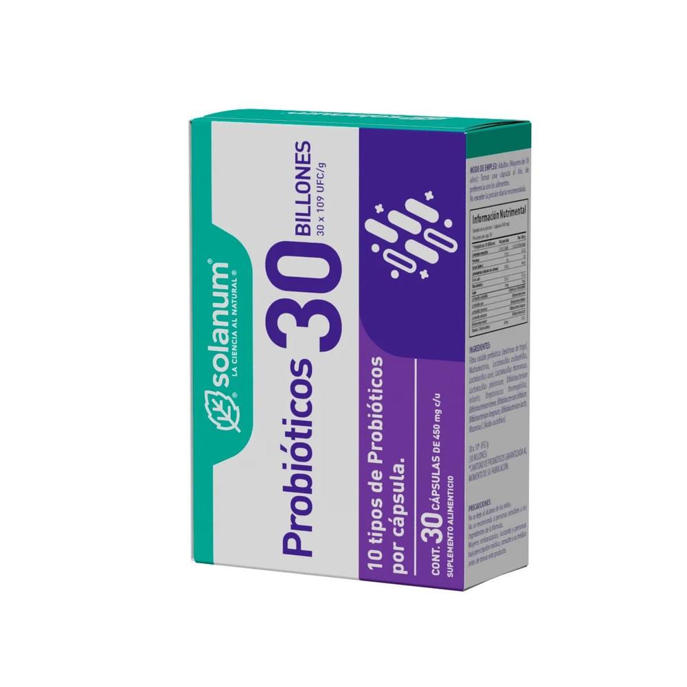 Foto 4 pulgar | Solanum Probióticos 30 Billones 30 Cápsulas