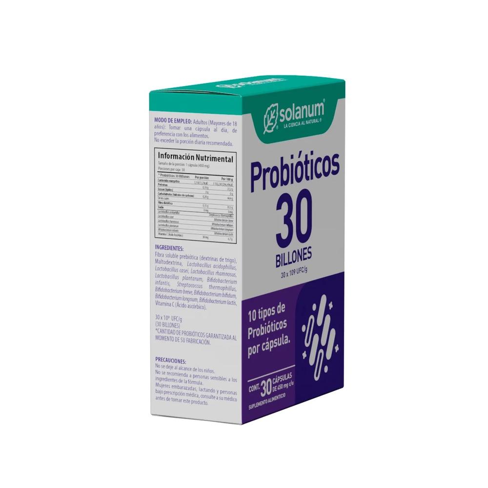 Foto 5 pulgar | Solanum Probióticos 30 Billones 30 Cápsulas