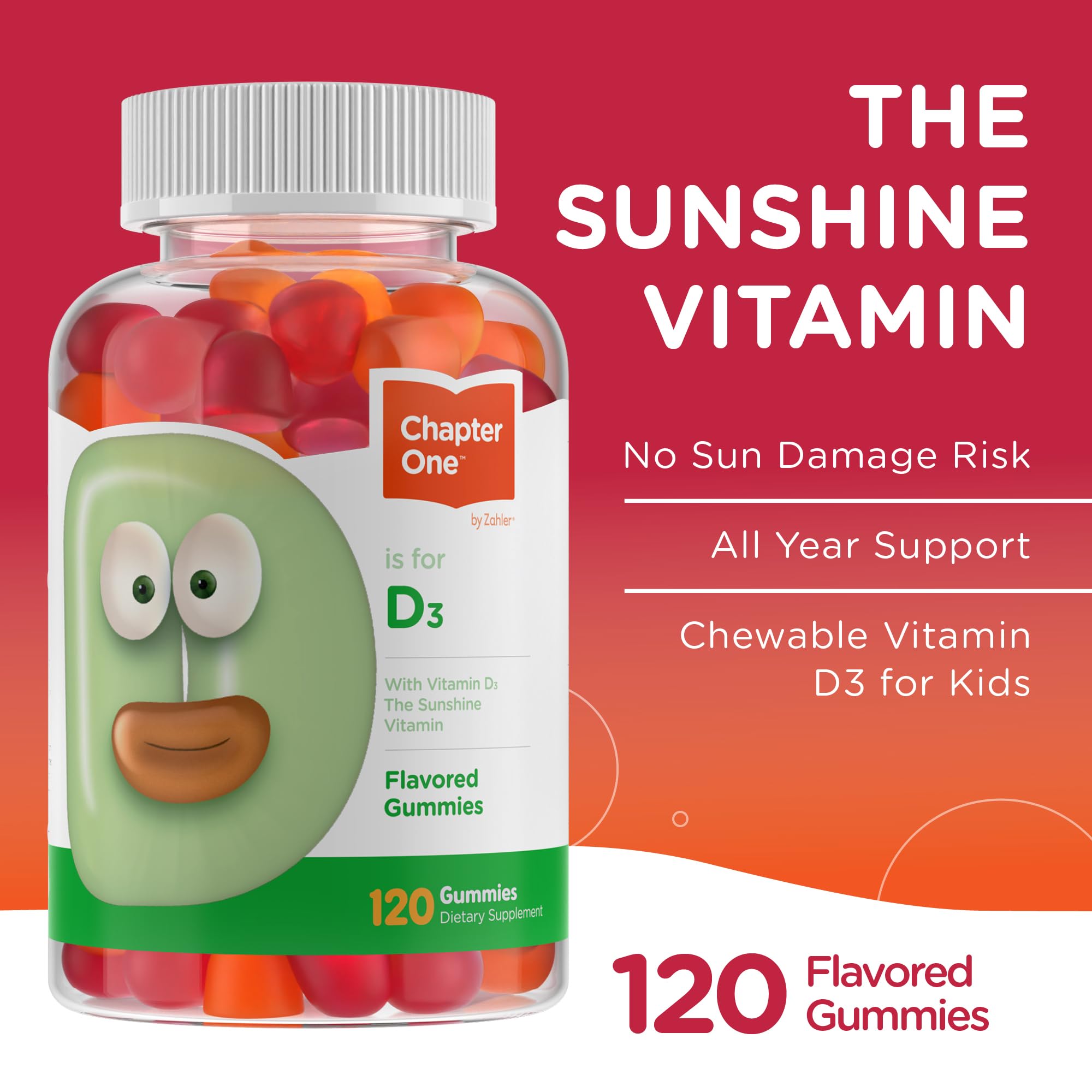 Foto 2 | Venta Internacional - Gomitas De Vitamina D Zahler Chapter One 1000 Ui Para Niños Y Adultos