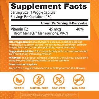 Foto 3 | Venta Internacional-Suplemento Doctor's Best de Vitamina K2 180 Cápsulas