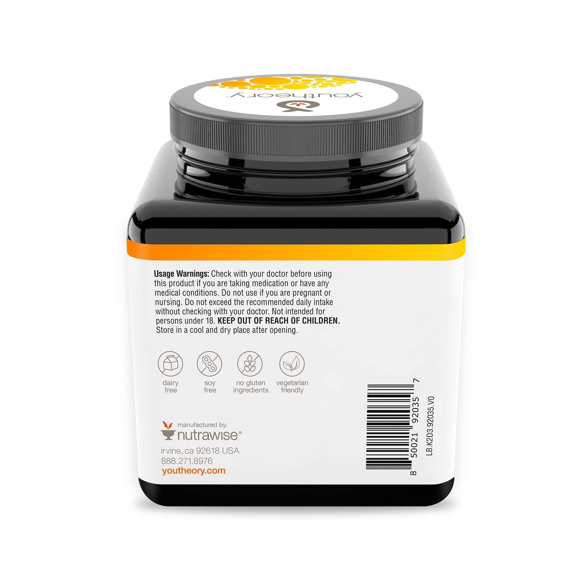 Foto 6 | Venta Internacional - Suplemento Diario De Vitamina K2d3 De Youtheory 60 Cápsulas