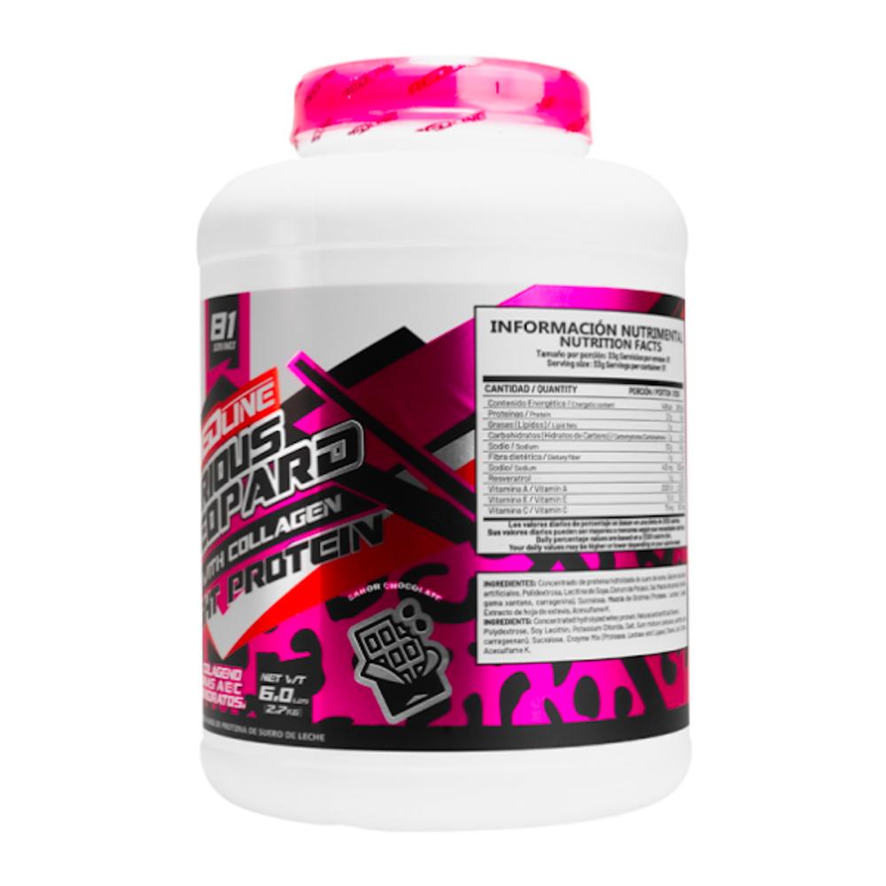 Foto 3 pulgar | Redline Proteina + Colageno Furious Leopard Chocolate 2.7kg