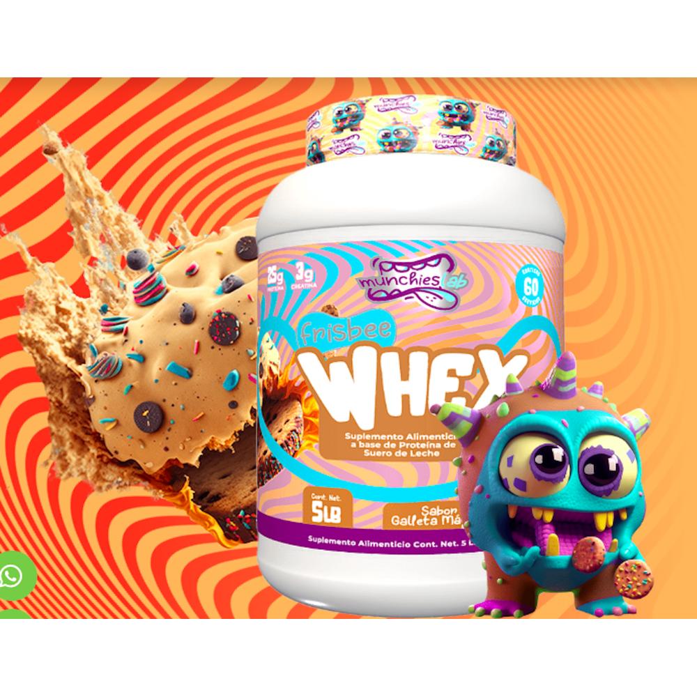 Foto 3 pulgar | Munchies Lab Proteina Frisbee Whey Galleta 5lb.