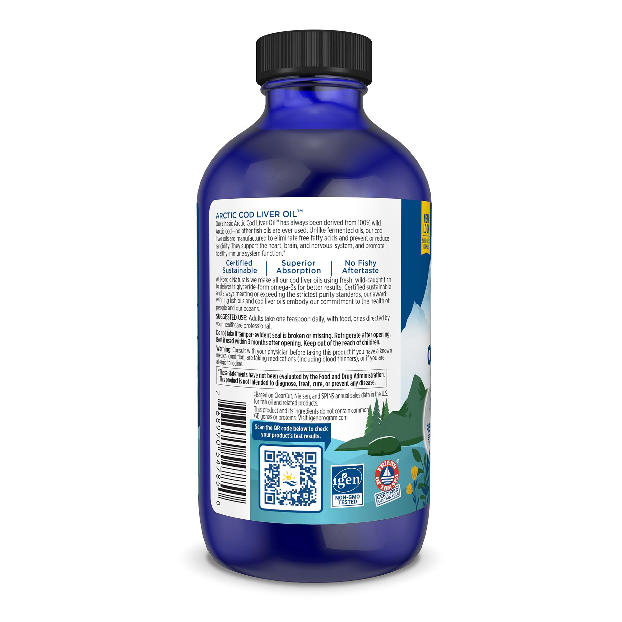 Foto 4 pulgar | Venta Internacional - Suplemento de Aceite de Hígado de Bacalao Ártico Nordic Naturals 240 ml