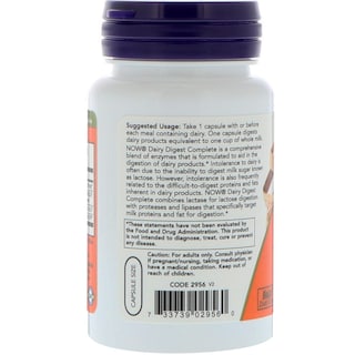 Foto 3 | Venta Internacional - Supplement Now Dairy Digest Complete 90 Cápsulas Vegetarianas