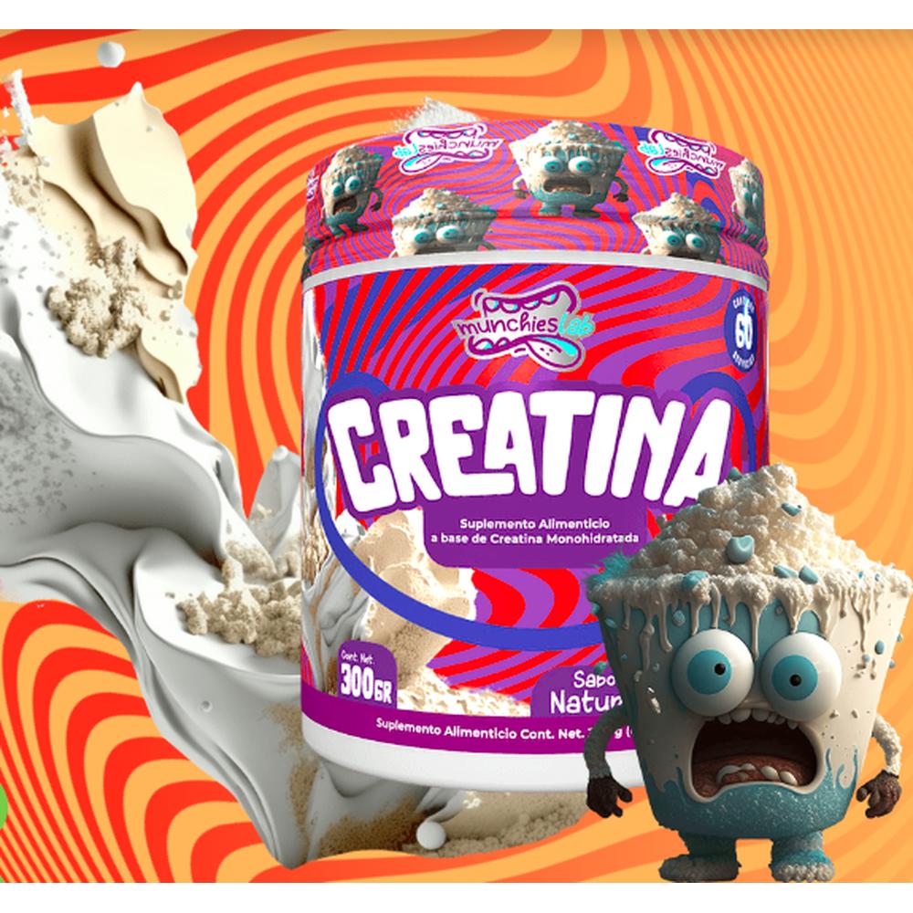 Foto 3 pulgar | Suplemento Munchies Lab Creatina Sabor Natural 300 gramos