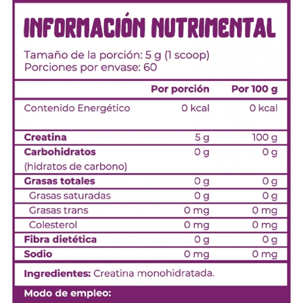 Foto 4 pulgar | Suplemento Munchies Lab Creatina Sabor Natural 300 gramos