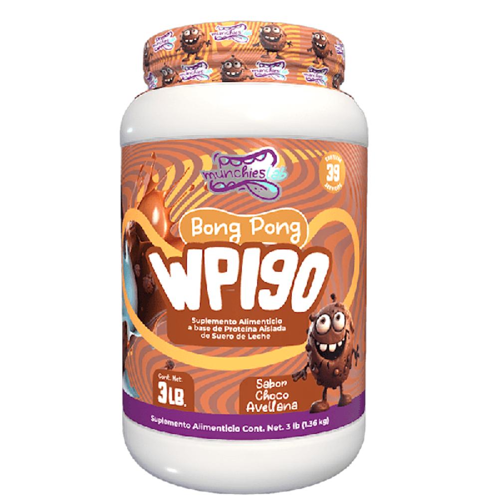 Foto 2 pulgar | Suplemento Munchies Lab Bong Pong Proteina Wpigo Choco Avellana 3 libras