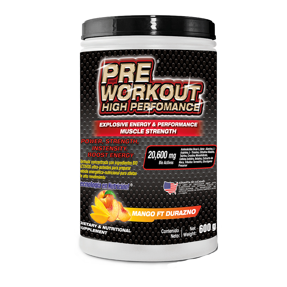 Foto 2 pulgar | Pre Workout F&nt Con Aminoácidos Bcaas Sabor Mango/durazno 600 Gr