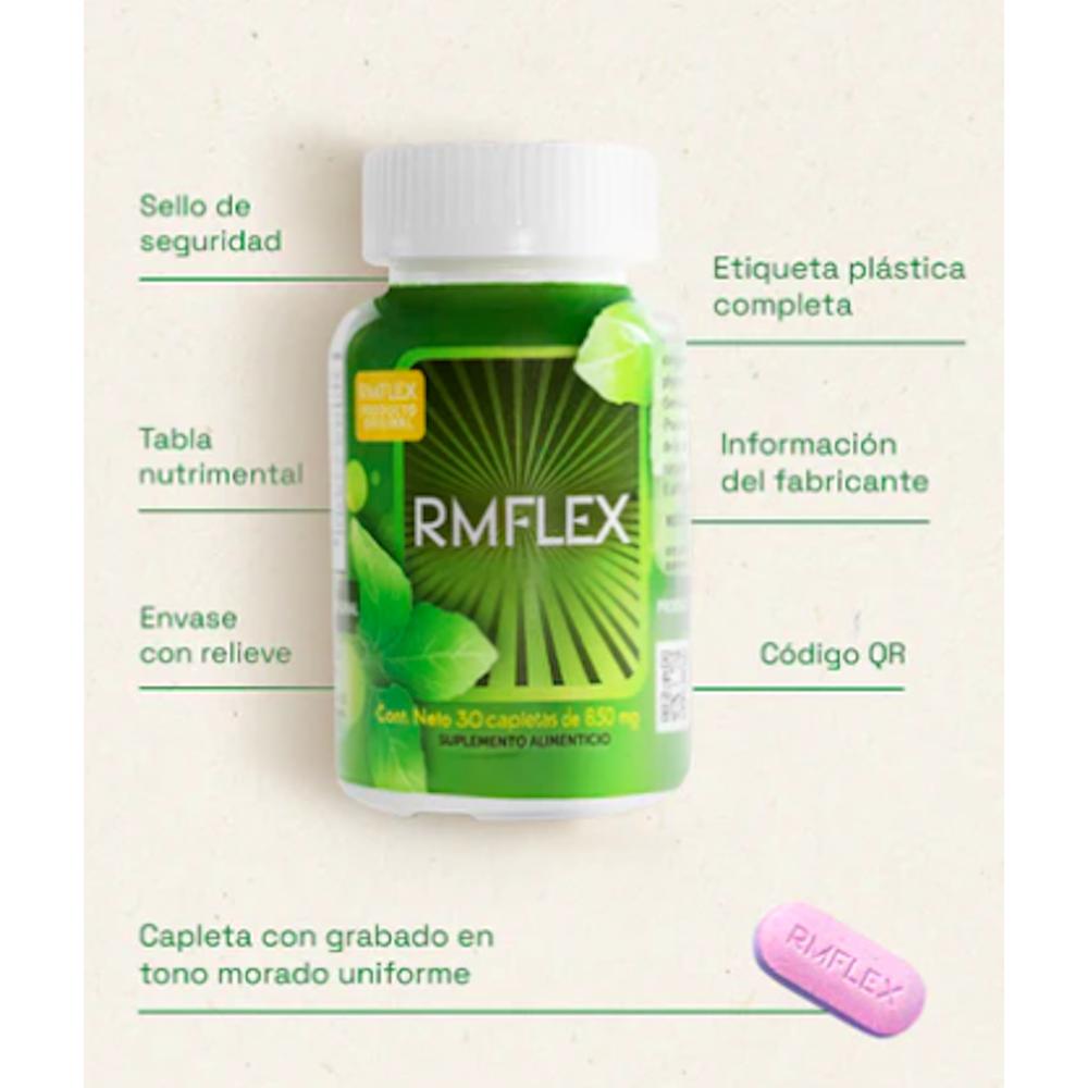 Foto 4 pulgar | Rmflex 30 Comprimidos 850 Mg Pack 5