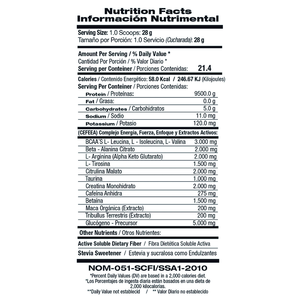 Foto 5 pulgar | Pre Workout F&nt Con Aminoácidos Bcaas Sabor Mora Azúl 600 Gr