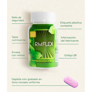 Foto 3 | Rmflex 30 Comprimidos 850 Mg Pack 3
